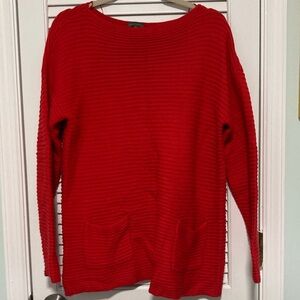 Vince Camuto Vibrant Red Crew Neck Sweater